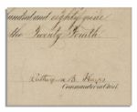 Rutherford Hayes 1889 Military Document Signed as President