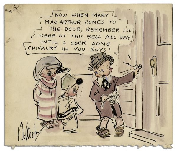 Cartoonist Percy Crosby Skippy Illustration