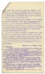 Drafted Chapter of ''A True History of the Assassination of Abraham Lincoln and of the Conspiracy of 1865'' -- By Louis Weichmann, Prosecution Witness at Lincoln Assassination Trial