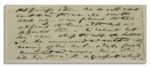 Rare Unpublished Thoreau Handwritten Notes -- Relating to His Theme of Actual Experience -- ''...principle witness. We do not want want [sic] to see hear the man who saw the track only...''