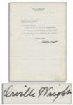 Orville Wright 1935 Typed Letter Signed -- ...congratulations on the thirty-second anniversary of our first flight...