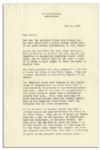 Jackie Kennedy Letter on White House Stationery -- White House Art -- ''...the pictures we acquire should all have a certain reason and appropriateness for being in the White House...''