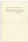 Jackie Kennedy Letter on White House Stationery -- White House Art -- ''...the pictures we acquire should all have a certain reason and appropriateness for being in the White House...''