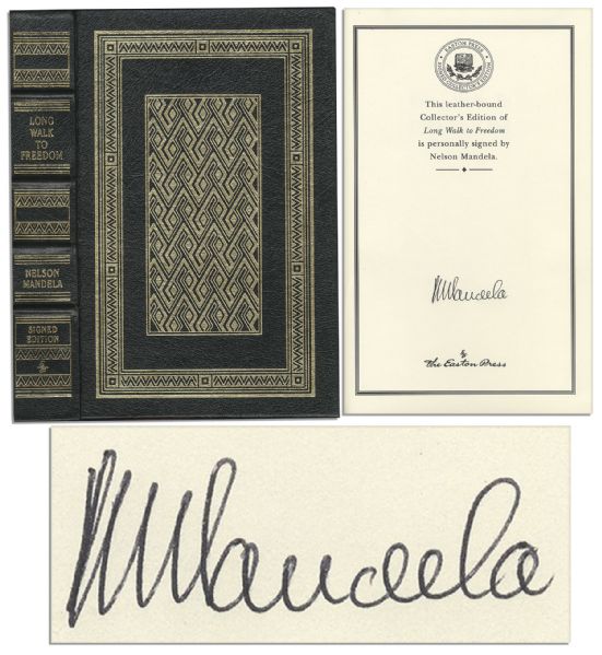 Nelson Mandela Signed Copy of His Autobiography Long Walk to Freedom -- Beautiful, Fine Edition