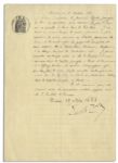 Emile Zola Letter Signed & Dated 1883