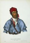 Excellent McKenney Hall Color Print From 1872 -- Uchee Warrior Timpoochee Barnard