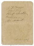1938 Joe DiMaggio Signature -- Five Other Yankees From Championship Season Also Sign