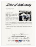 10'' x 8'' Joe DiMaggio and Ted Williams Signed Photo -- Bold, Blue Signatures -- With PSA/DNA COA
