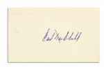Lot of Four Cards Signed by Baseball Hall of Famer Carl Hubbell -- Cards Each Measure 5'' x 3'' -- Signed in Blue Ink, Black Marker & Blue Marker -- Fine