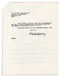 Walter O'Malley Autograph Note Signed Upon a Letter to Ronald Reagan -- ''...Calder Mackay at age 80 continues to be on the ball!''