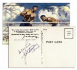 Pristine Postcard Signed by World Heavyweight Champion Jack Dempsey