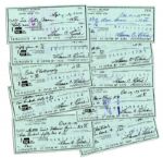 Harmon Killebrew Lot of 10 Signed Checks