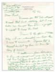 Legendary Basketball Coach Phog Allen Autograph Letter Signed & Initialed -- ''...By that time I had lost all desire to follow through my assigned intention...''