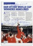 World Cup Program Signed by 18 Former Members of the English National Football Club