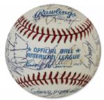 World Champions 1985 Kansas City Royals Signed Baseball -- Team Won The World Series That Year