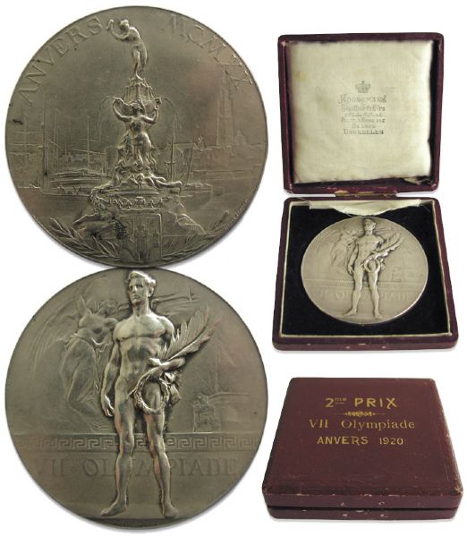 Silver Medal From the 1920 Summer Olympics, Held in Antwerp, Belgium