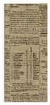 Newspaper From 1801 -- Falsely Reporting That Burr Was Elected President