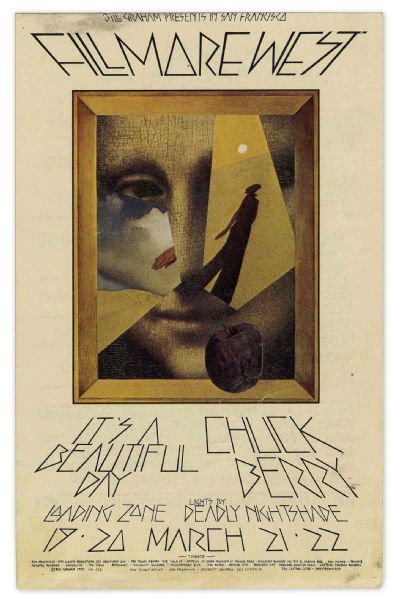 1970 Fillmore West Handbill -- Bill Graham Presents Chuck Berry