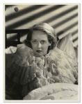 1935 Bette Davis Photo From Dangerous -- Stamped by Photographer Bert Six to Verso -- 8 x 10 -- Crease to Corner, Very Good