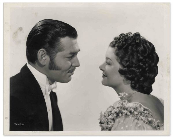 Clarence Sinclair Bull Original Publicity Photograph of Clark Gable & Myrna Loy From the 1937 Film Parnell -- 10 x 8 -- Very Good
