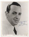 Jimmy Dorsey 8 x 10 Signed Photo -- Boldly Signed in Ink, To Clyde Haney / Sincerely / Jimmy Dorsey -- Near Fine