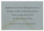 Calvin Coolidge Thank You Card -- Lot Also Includes Diplomatic Invitations