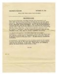 JFK Press Release on the Cuban Missile Crisis -- ...the Soviet Government in secretly introducing offensive weapons into Cuba...
