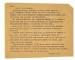 Newspaper Teletype on JFKs Funeral -- ...eternal flame which Jacqueline Kennedy lit in memory of her husband cast its glow behind the grave...