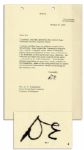 Dwight D. Eisenhower Typed Letter Signed ...I assure you that there is nothing complacent in the attitude I take toward the Communist menace...