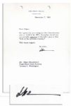 Dwight Eisenhower Typed Letter Signed as President -- ...Do I gather by your telegram...that you actually approved of the talk I gave in New York?... -- 1960