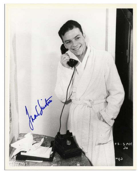 Intimate 8 x 10 Signed Photo of Frank Sinatra