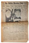 The Dallas Morning News 24 November 1963 -- LBJ Takes Over Government Reins Two Days After JFK Assassination