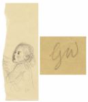 Garth Williams Preliminary Pencil Sketch of a Tearful Fern for Page 2 of "Charlottes Web" -- Initialed by the Artist