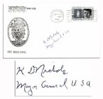 Manhattan Project Engineer Kenneth Nichols Cover Signed -- K.D. Nichols / Major General USA -- Postmarked Cape Canaveral, 1964 -- 6.5 x 3.5 -- Fine