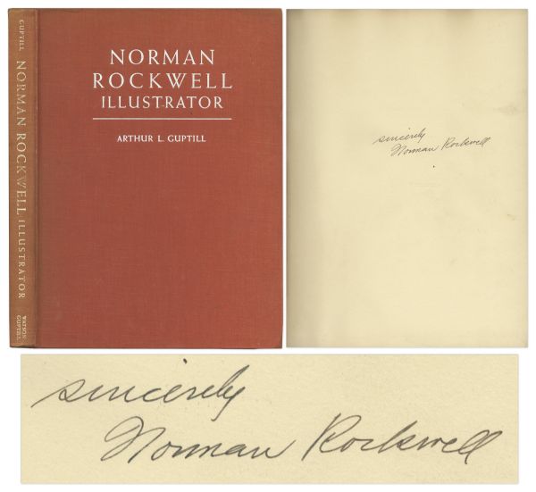 Norman Rockwell Biography Signed -- Fully Illustrated 1946 Edition of Norman Rockwell Illustrator Signed Clearly by Rockwell