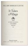 Hillary Clinton Signed ''It Takes a Village'' -- Near Fine