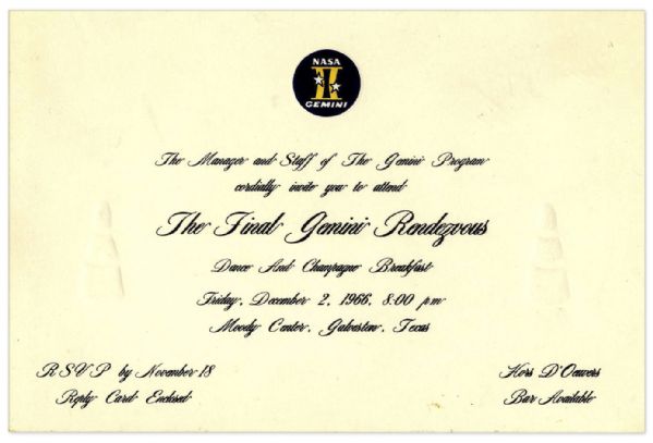 NASA Invitation to the The Final Gemini Rendezvous -- Near Fine