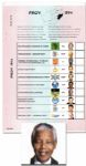Historic 1994 South African Ballot -- The Election Brought Nelson Mandela to Presidency and Ended Apartheid -- Fine