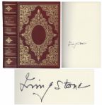 Irving Stone Signed Limited Edition of The Agony and the Ecstasy -- Fine