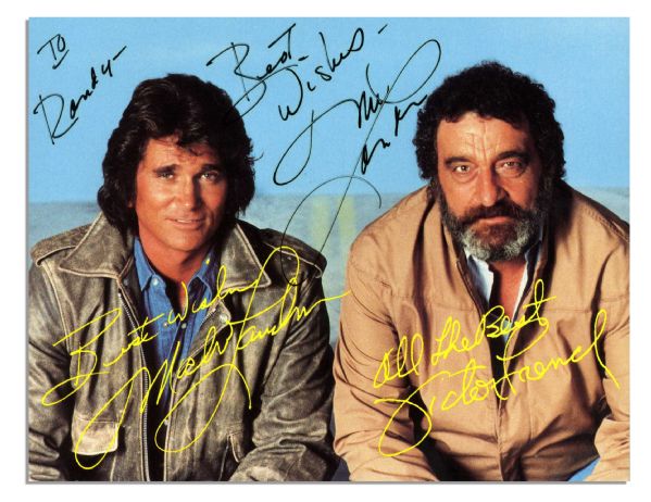Michael Landon Signed Postcard From Highway to Heaven  -- Fine