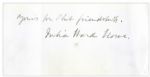 Julia Ward Howe Signed Slip