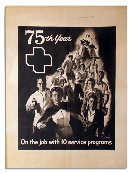 Red Cross Poster Commemorating the Organizations 75th Anniversary