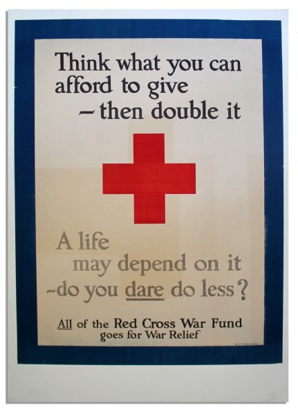 Red Cross Poster From World War I