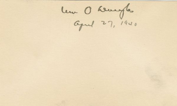 Supreme Court Justice William O. Douglas Signature