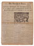 WWII New York Times -- 11 August 1945 -- Japan Offers To Surrender