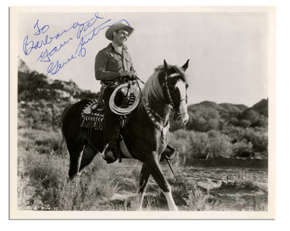 Gene Autry Signed 10 x 8 Photo