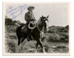 Gene Autry Signed 10 x 8 Photo