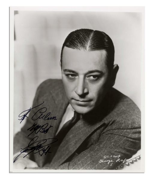 George Raft Signed 8 x 10 Photo -- Starred in Scarface and Some Like It Hot