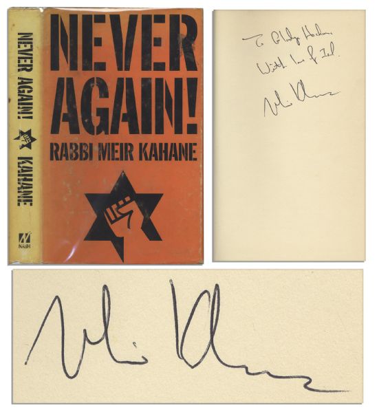 Signed First Printing of Rabbi Meir Kahanes Book Never Again!