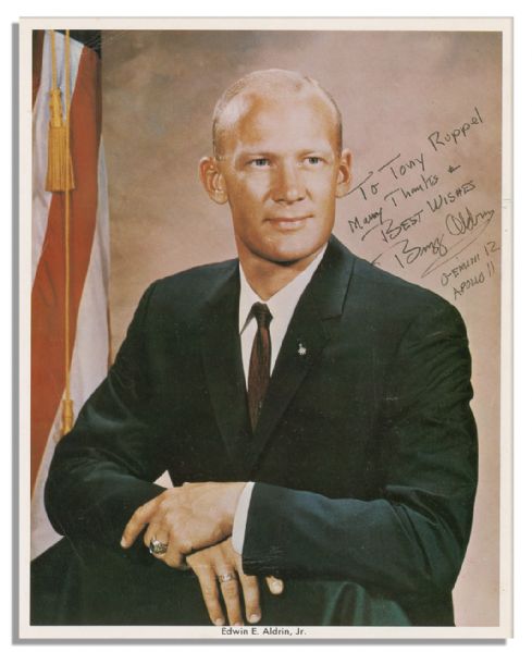 Buzz Aldrin 8 x 10 Signed Photo -- Early, Boyish Portrait of the Astronaut